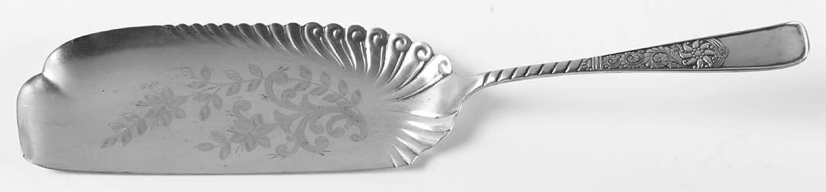 Assyrian (Silverplate, 1887, No Monograms) Large Flat Handle Crumb Knife/Crumber by International Silver-1