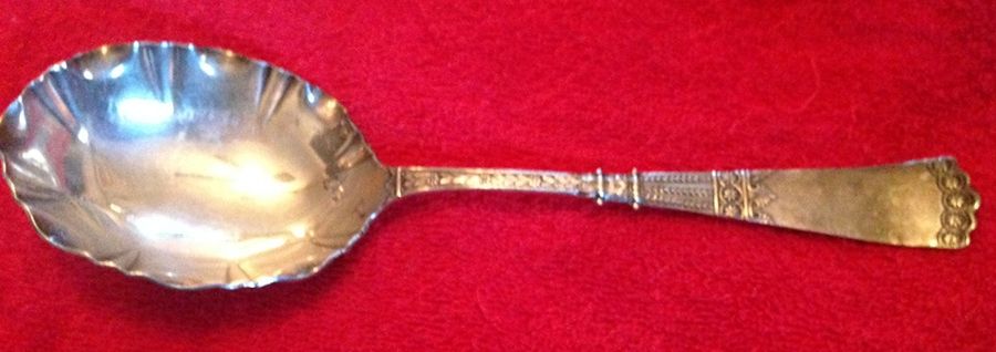 Athens (Silverplate, 1884) Solid Shell Casserole Spoon by International Silver-1