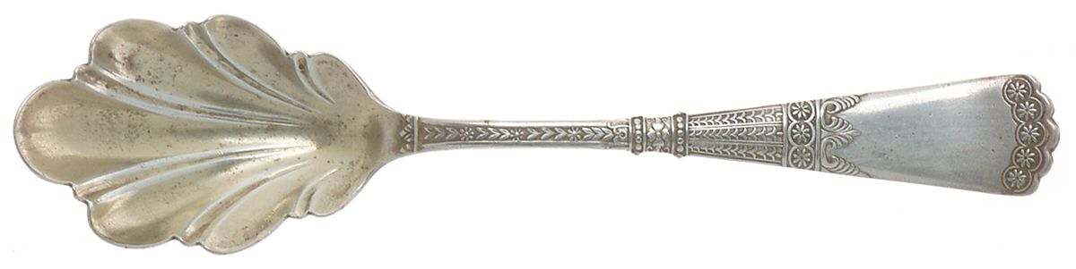 Athens (Silverplate, 1884) Sugar Shell Spoon by International Silver-1