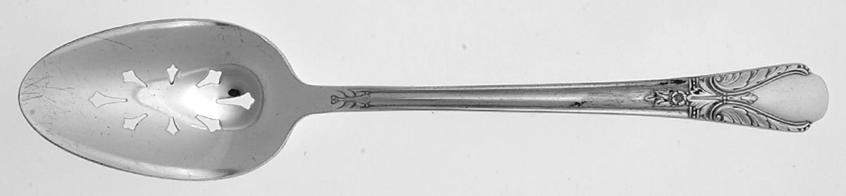 Avalon-Cabin (Slpt, 1940) Pierced Tablespoon (Serving Spoon) by International Silver-1