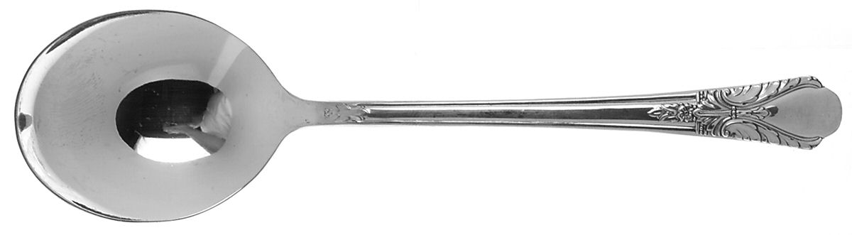 Avalon-Cabin (Slpt, 1940) Round Bowl Soup Spoon (Gumbo) by International Silver-1