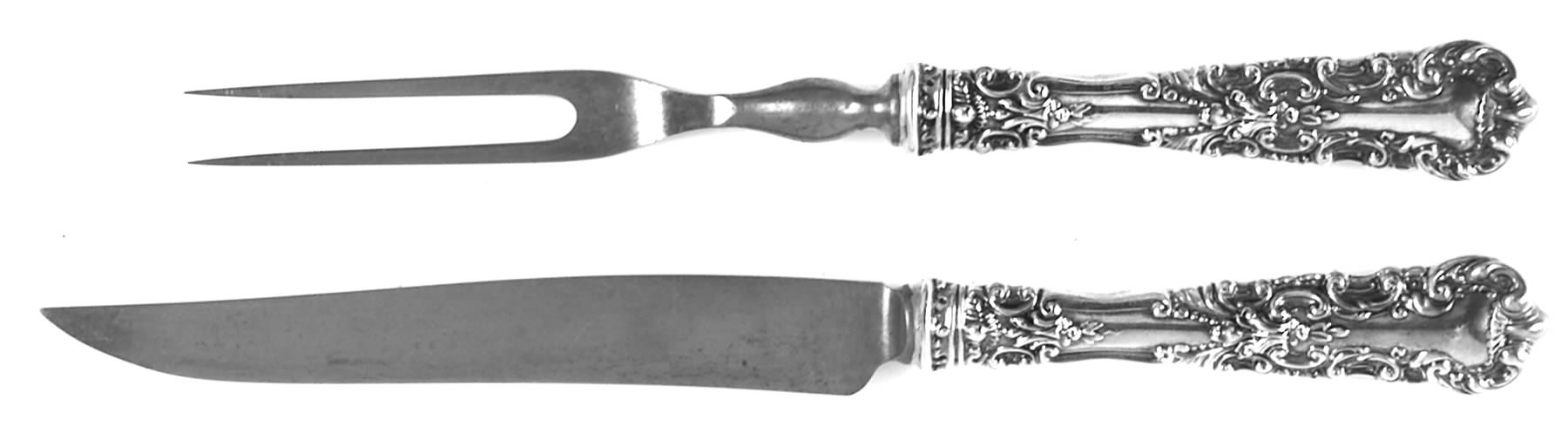 Avalon (Sterling, 1900) Small Stainless Blade 2-Piece Steak Carving Set by International Silver-1