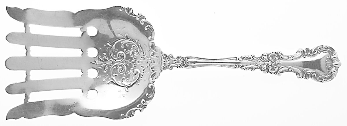 Avalon (Sterling, 1900) Small Solid Asparagus Serving Fork by International Silver-1