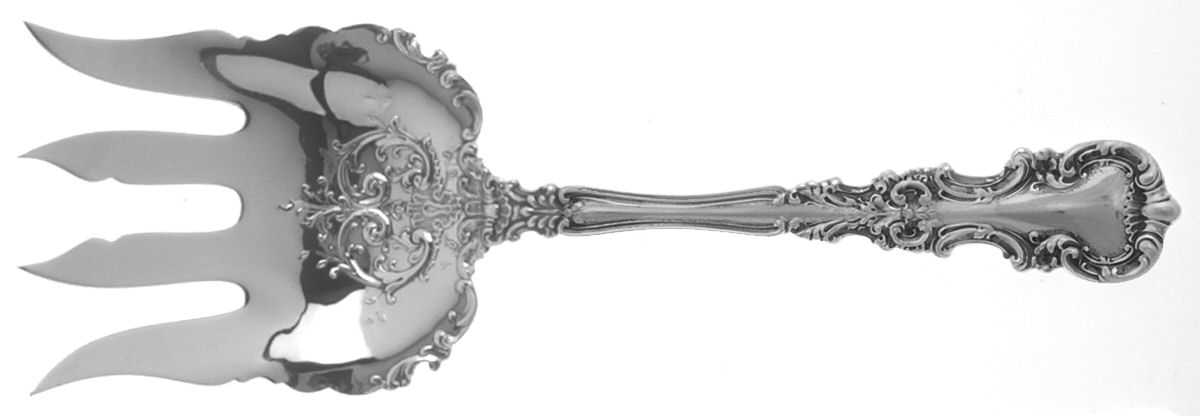 Avalon (Sterling, 1900) Large Solid Fish Serving Fork by International Silver-1