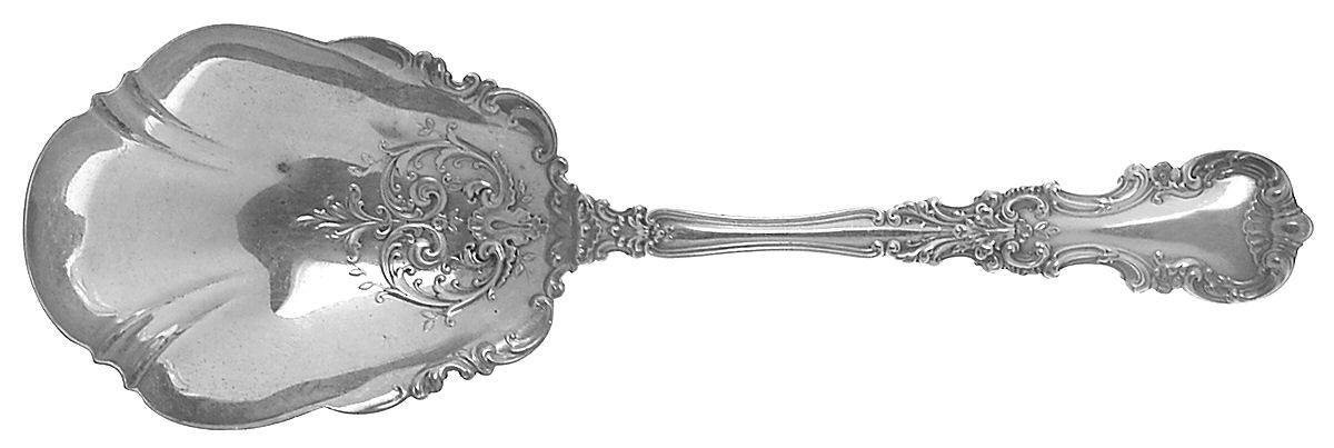 Avalon (Sterling, 1900) Large Solid Berry/Casserole Spoon by International Silver-1