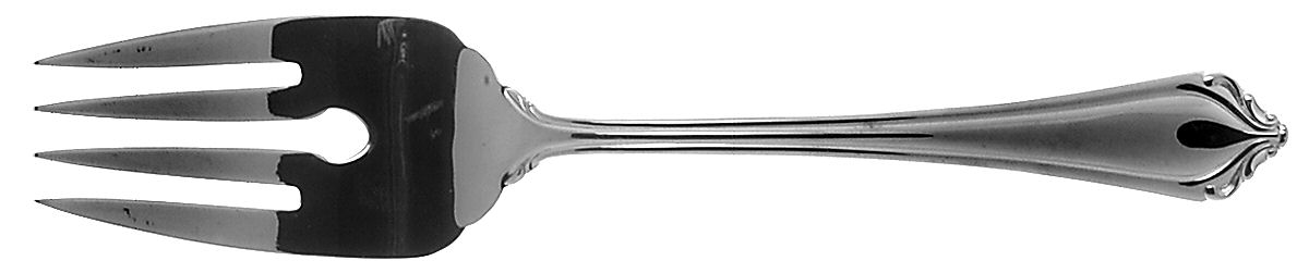 Avalon (Stainless) Medium Solid Cold Meat Serving Fork by International Silver-1
