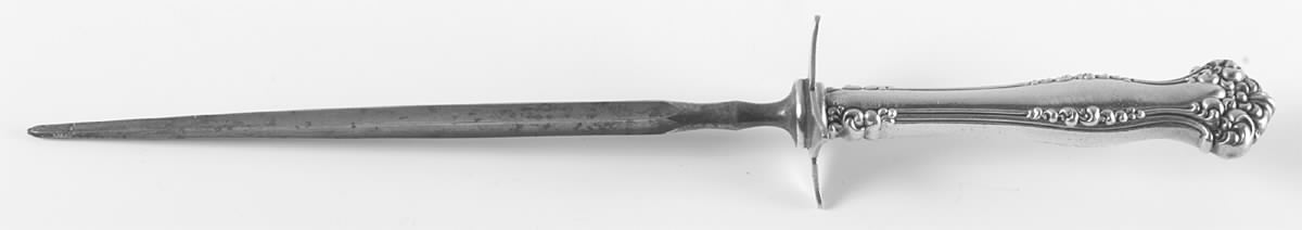 Avon (Silverplate, 1901) Large Roast Steel Rod Knife Sharpener by International Silver-1