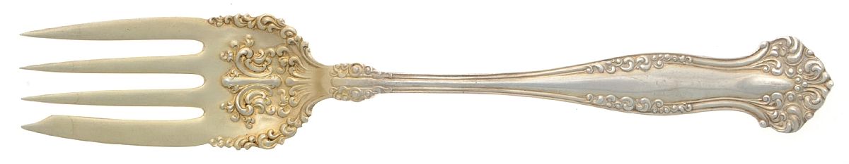 Avon (Silverplate, 1901) Medium Solid Cold Meat Serving Fork by International Silver-1