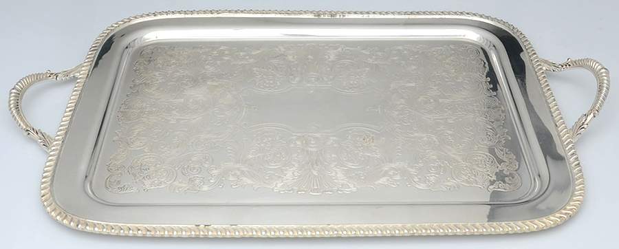 Avon (Silverplate, Hollowware) Large Silverplate Waiter Tray by International Silver-1