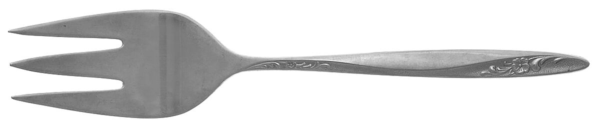 Baroness (Stainless, Pointed Tip) Medium Solid Cold Meat Serving Fork by International Silver-1
