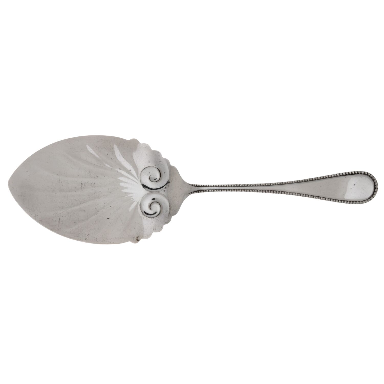 Beaded (Silverplate, 1910) Large Solid Pie Knife by International Silver-1