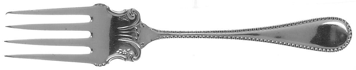Beaded (Silverplate, 1910) Individual Solid Fish Fork by International Silver-1