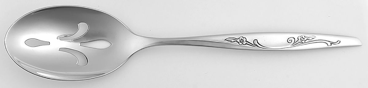 Belle Isle (Stainless) Pierced Tablespoon (Serving Spoon) by International Silver-1