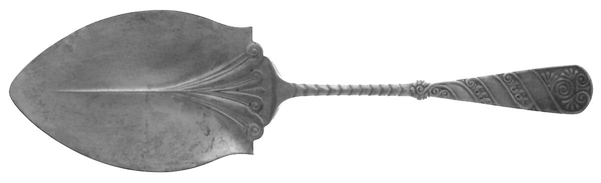 Belmont (Silverplate, 1890) Large Solid Pie Knife by International Silver-1