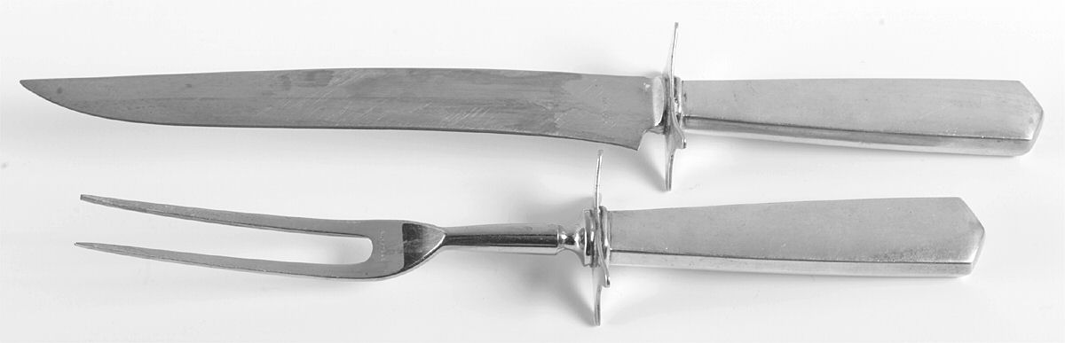 Berkeley (Sterling, 1915) Large 2-Piece Roast Carving Set w/Stainless Blade by International Silver-1