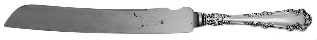 Berkshire (Silverplate, 1897) Bright Cut Hollow Handle Bread Knife by International Silver-1
