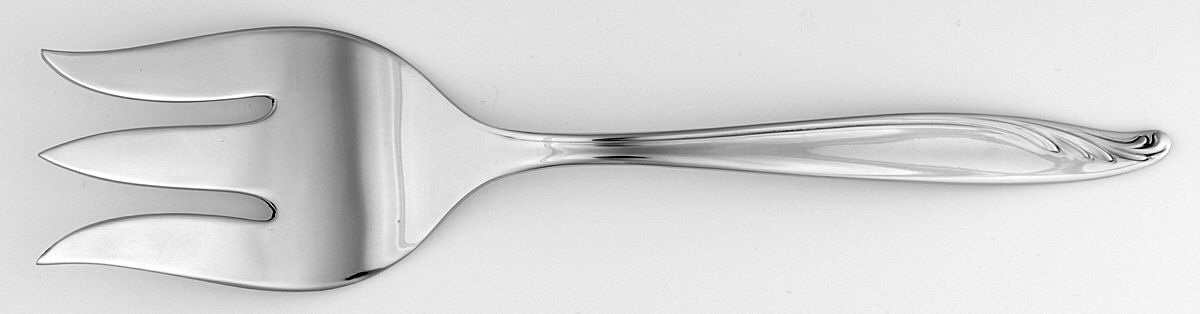 Bermuda (Stainless) Medium Solid Cold Meat Serving Fork by International Silver-1