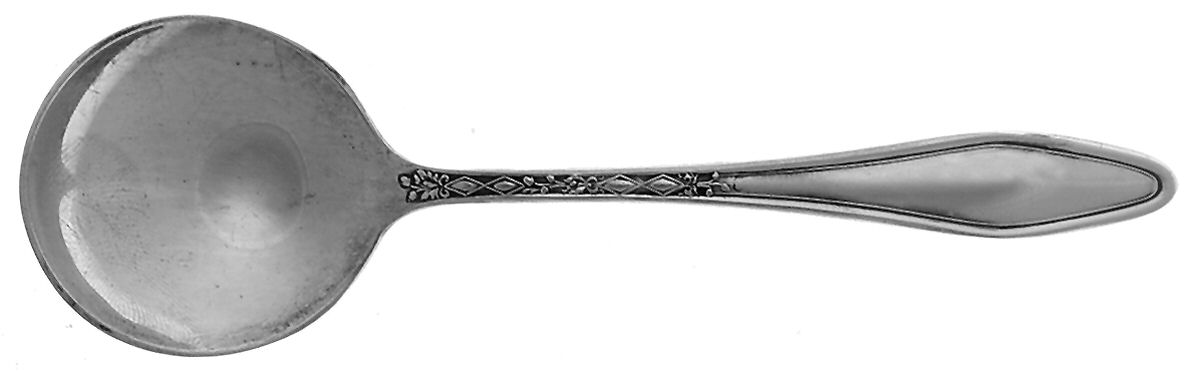 Betsy Ross (Silverplate, 1919) Round Bowl Soup Spoon (Bouillon) by International Silver-1