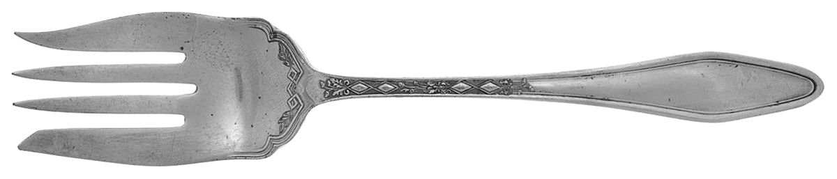 Betsy Ross (Silverplate, 1919) Medium Solid Cold Meat Serving Fork by International Silver-1