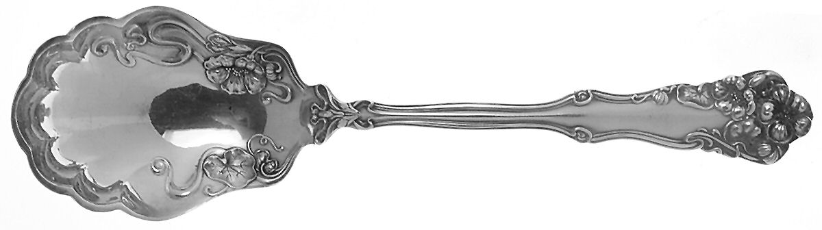 Berwick (Silverplate, 1904) Solid Salad Serving Spoon by International Silver-1