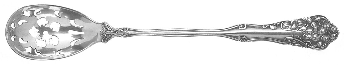 Berwick (Silverplate, 1904) Pierced Bowl Short Handle Olive Spoon by International Silver-1