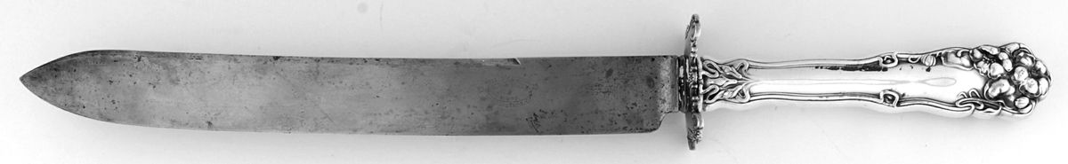 Berwick (Silverplate, 1904) Large Stainless Blade Roast Carving Knife by International Silver-1