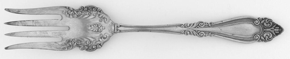 Blenheim (Silverplate, 1898) Medium Solid Cold Meat Serving Fork by International Silver-1