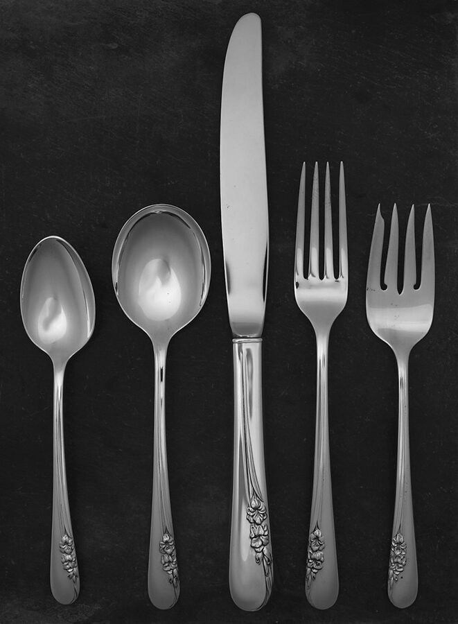 Blossom Time (Sterling, 1950) 40 Piece Estate Set by International Silver-1