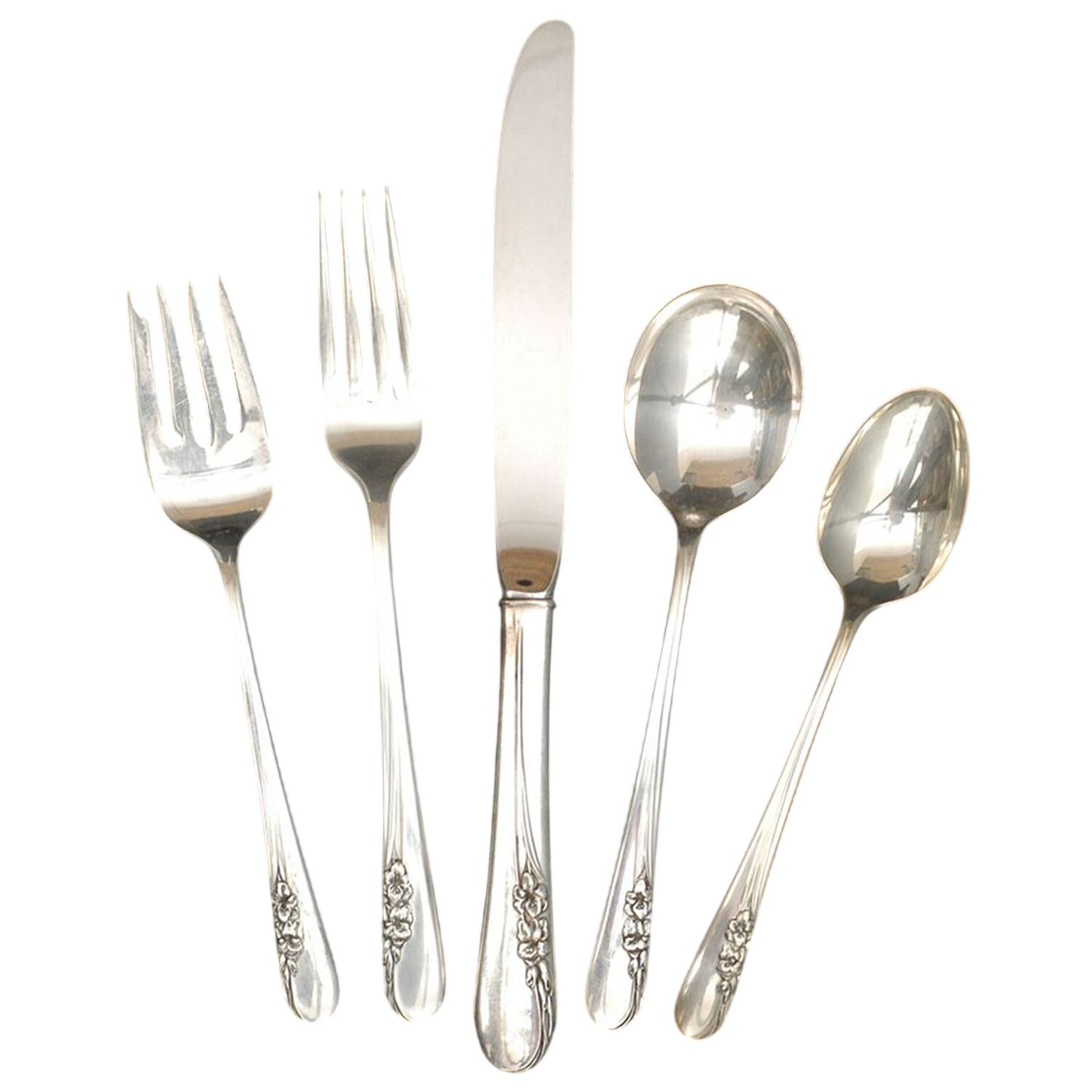 Blossom Time (Sterling, 1950) 40 Piece Estate Set by International Silver-1
