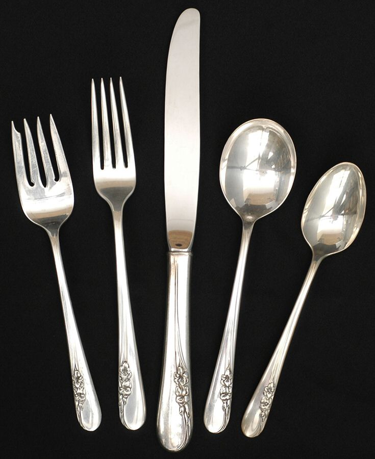 Blossom Time (Sterling, 1950) 5 Piece Place Size Setting by International Silver-1