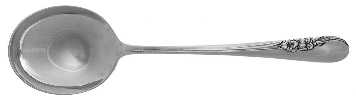 Blossom Time (Sterling, 1950) Round Bowl Soup Spoon (Gumbo) by International Silver-1