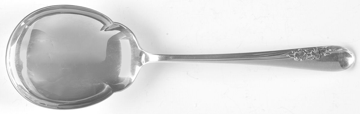 Blossom Time (Sterling, 1950) Solid Smooth Casserole Spoon by International Silver-1