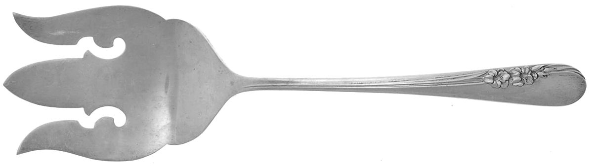 Blossom Time (Sterling, 1950) Solid Salad Serving Fork by International Silver-1