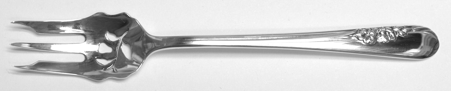 Blossom Time (Sterling, 1950) Pickle Fork Pierced with Short Handle HC by International Silver-1
