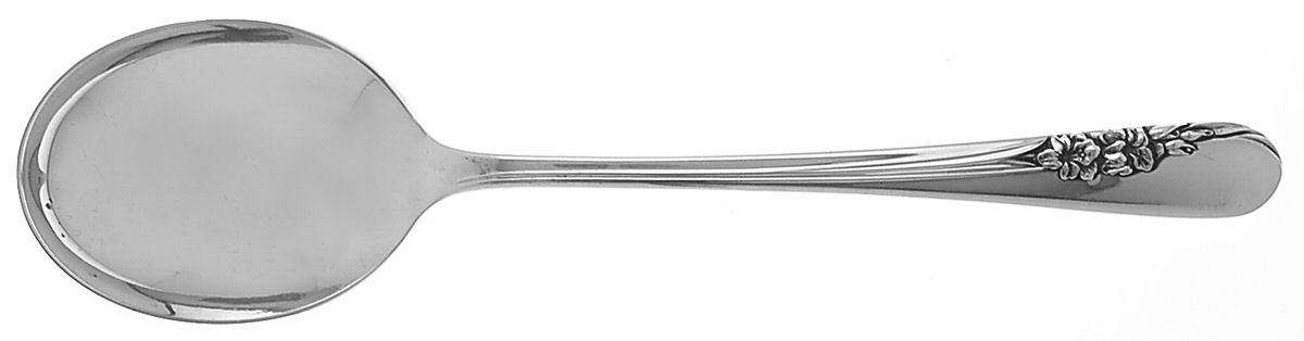 Blossom Time (Sterling, 1950) Round Bowl Soup Spoon (Cream Soup) by International Silver-1