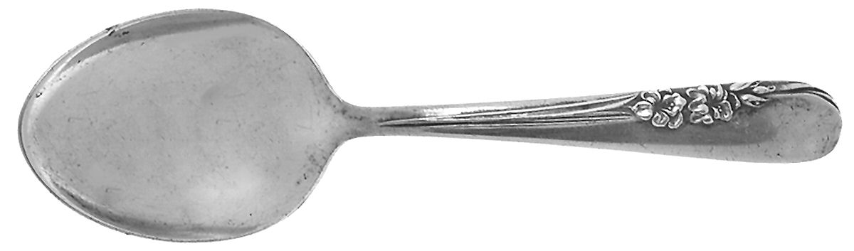 Blossom Time (Sterling, 1950) Straight Handle Baby Spoon by International Silver-1