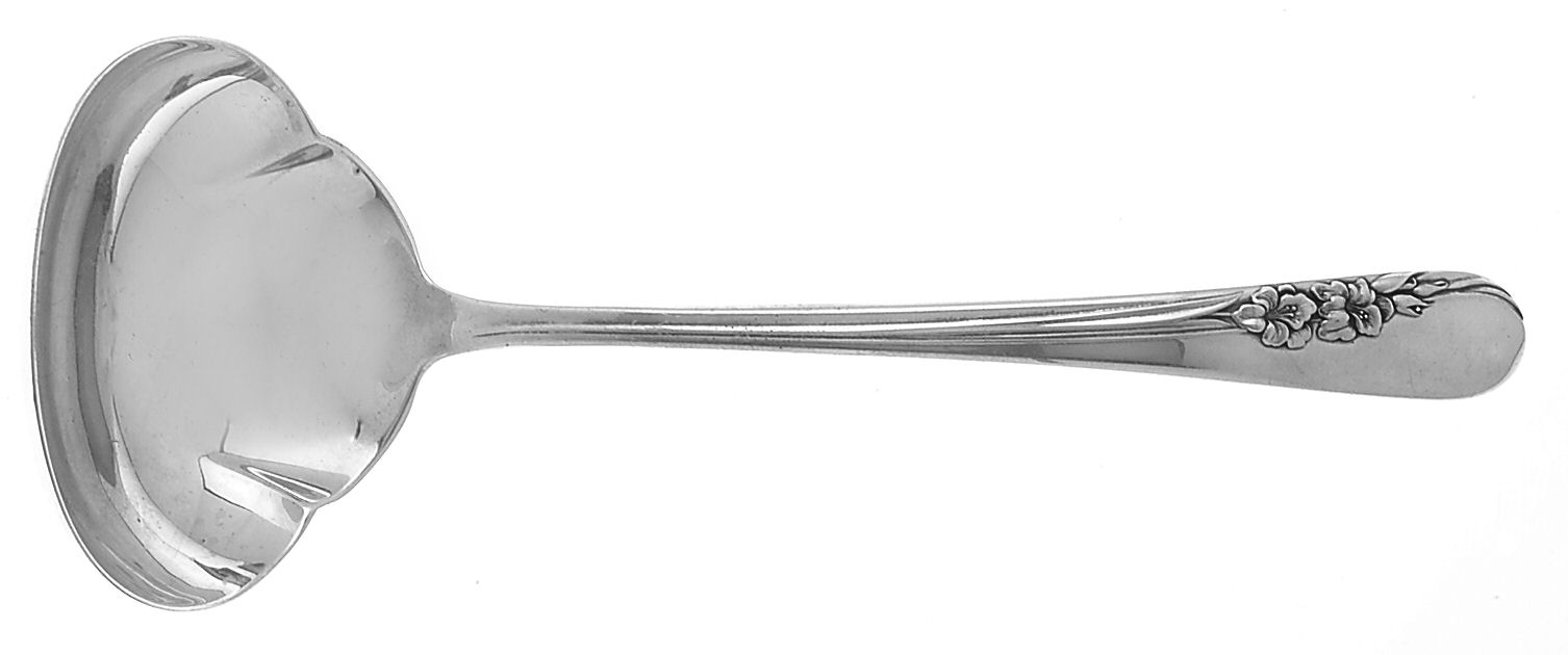 Blossom Time (Sterling, 1950) Solid Gravy Ladle by International Silver-1