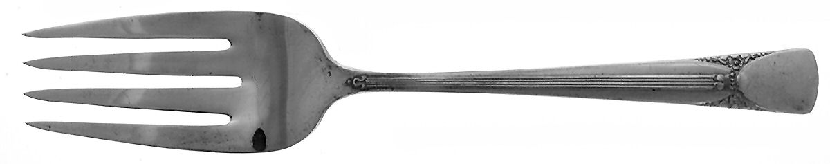 Bouquet-Embassy (Silverplate, 1939) Small Solid Cold Meat Serving Fork by International Silver-1