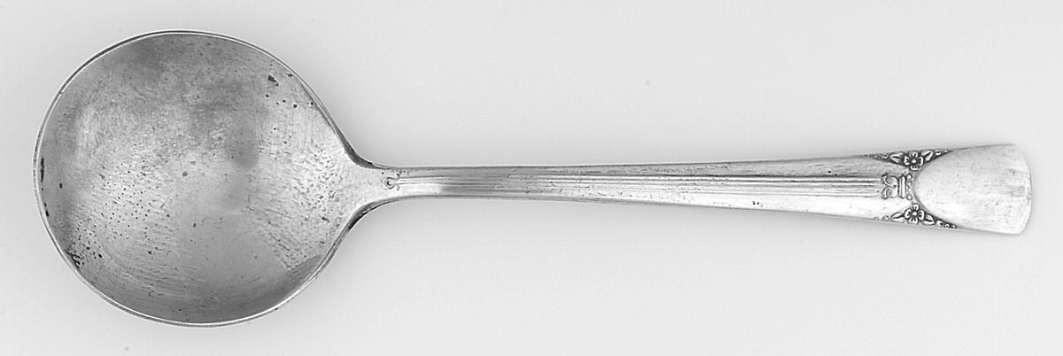 Bouquet-Embassy (Silverplate, 1939) Round Bowl Soup Spoon (Bouillon) by International Silver-1
