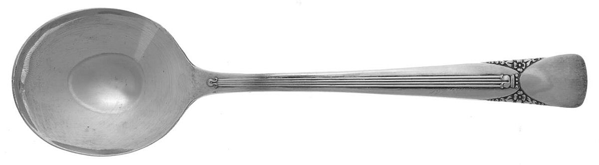 Bouquet-Embassy (Silverplate, 1939) Round Bowl Soup Spoon (Gumbo) by International Silver-1