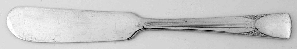 Bouquet-Embassy (Silverplate, 1939) Flat Handle Butter Spreader by International Silver-1