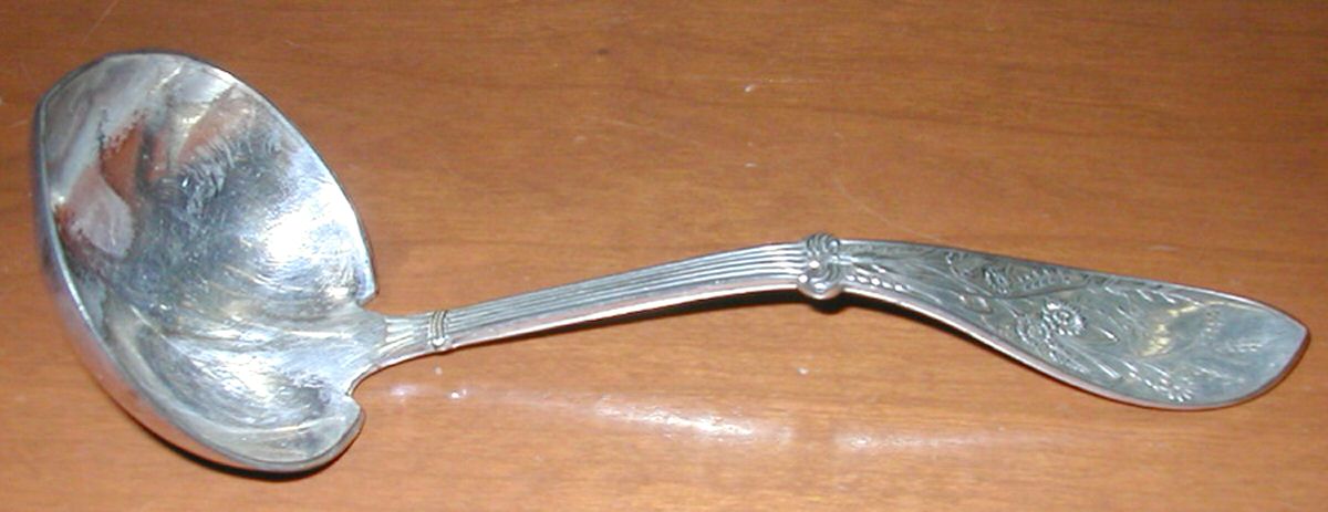 Bouquet (Silverplate) Solid Gravy Ladle by International Silver-1