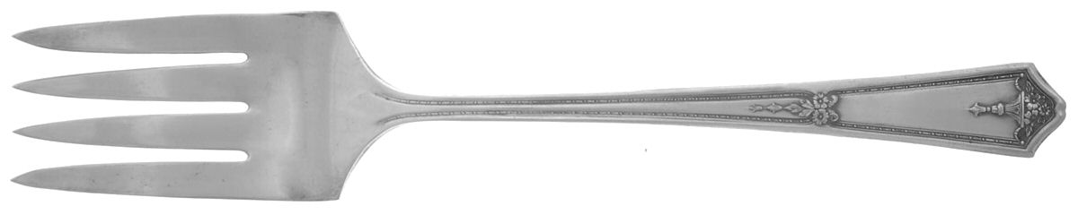 Bouquet-Vendome (Silverplate, 1924) Medium Solid Cold Meat Serving Fork by International Silver-1