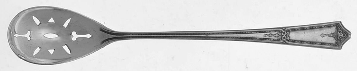 Bouquet-Vendome (Silverplate, 1924) Pierced Bowl Short Handle Olive Spoon by International Silver-1
