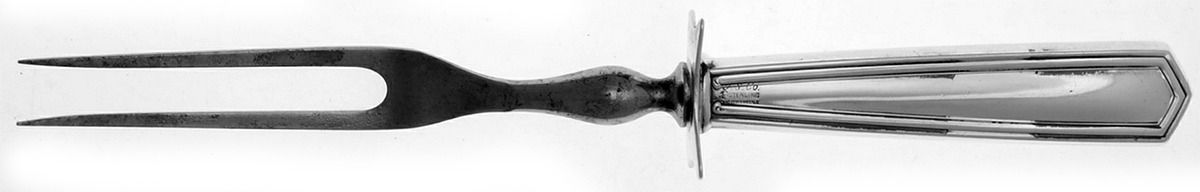 Brandon (Sterling, 1913) Small Steak Carving Fork with Stainless Prongs by International Silver-1