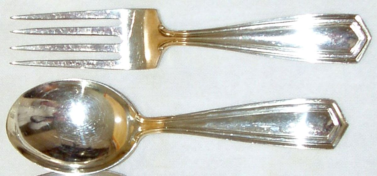 Brandon (Sterling, 1913) 2 Pc Baby Set (BF, BS) by International Silver-1