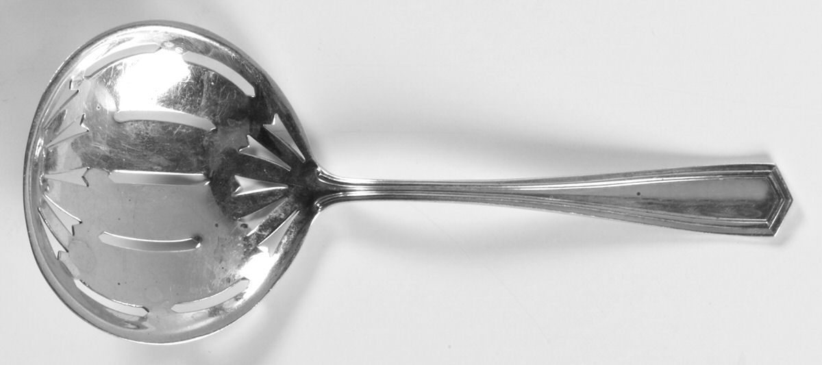 Brandon (Sterling, 1913) Solid Bon Bon Spoon with Pierced Bowl by International Silver-1