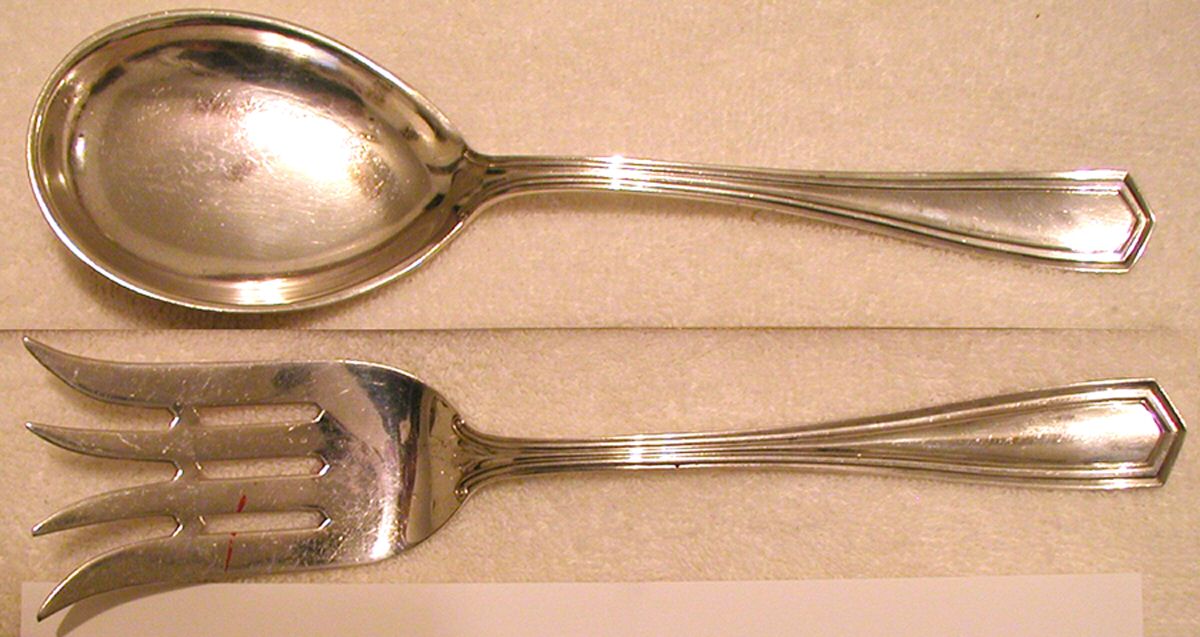 Brandon (Sterling, 1913) (2 Pc) Solid Salad Set by International Silver-1