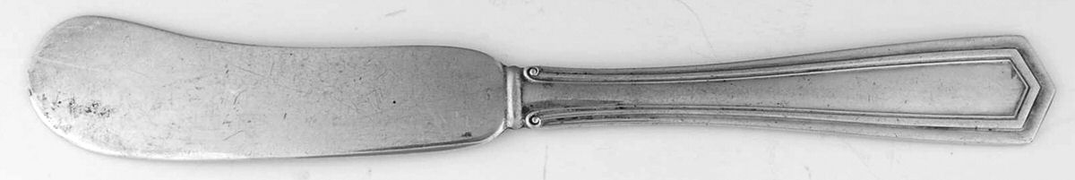 Brandon (Sterling, 1913) Flat Handle Butter Spreader by International Silver-1