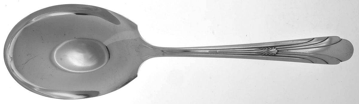 Brandon (Silverplate, 1939) Solid Smooth Casserole Spoon by International Silver-1